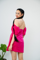 ROSÉ REBEL Linen Dress